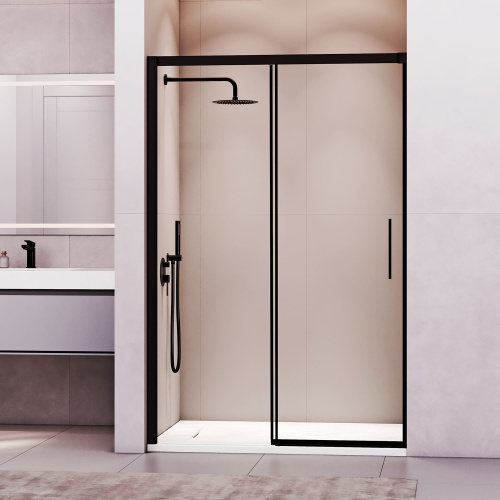 Душевая дверь RGW Leipzig 34121219-14 190х195 стекло прозрачное профиль черный - фото 2