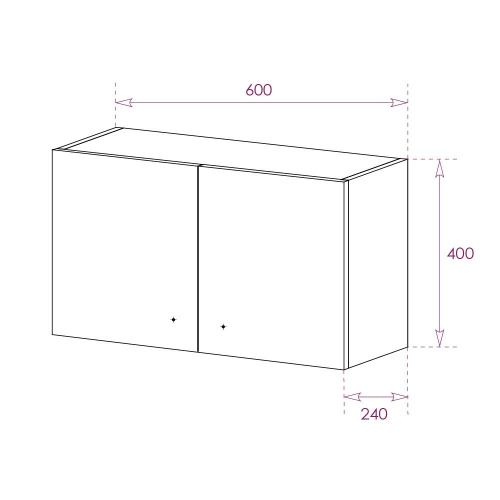 Шкаф Onika Нива 306002 60х24х40 подвесной - фото 2