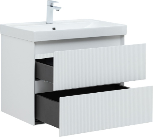 Тумба под раковину Aquanet Альтера 00337155 69х45х52 подвесная цвет белый - фото 5