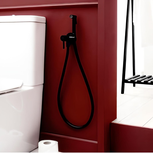 Гигиенический душ со смесителемPaffoni Tweet Round ZDUP110NO встраиваемый в стену черный - фото 2