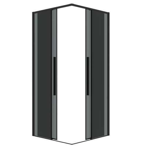 Душевая дверь Grossman Galaxy 1/2.K33.01.11.21.10 110х195 стекло тонированное профиль черный матовый - фото 2