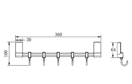 Крючок D-Lin D288330-5 - фото 2