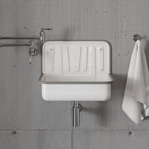 Раковина из нержавеющей стали Teymi Hanna T100112 51х33 подвесная цвет белый без отверстий под смеситель - фото 5