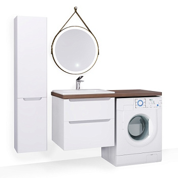 Столешница Jorno WOOD на стиральную машину Wood.06.122/DW 122х52 подвесная цвет темное дерево