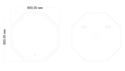 Зеркало в ванную Art&Max ARGO AM-Arg-800-800-DS-F 80х80 - фото 3