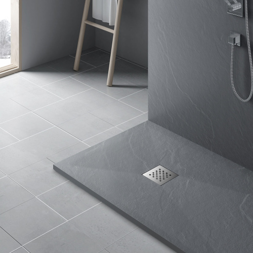 Душевой поддон Vincea H25 VST-4SR8010G 100х80 искусственный камень серый - фото 2