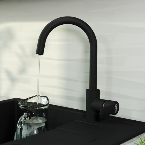 Смеситель для кухни IDDIS Cuba CUBBLFJi05 на мойку черный - фото 3