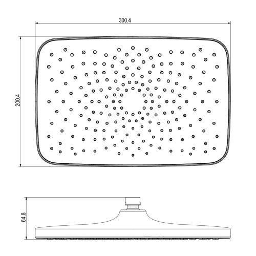 Верхний душ LeMark LM8135BL черный - фото 2