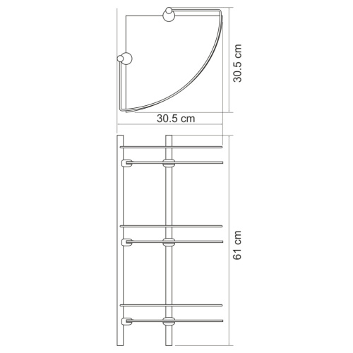 Полка в ванную комнату WasserKRAFT 3633 - фото 4