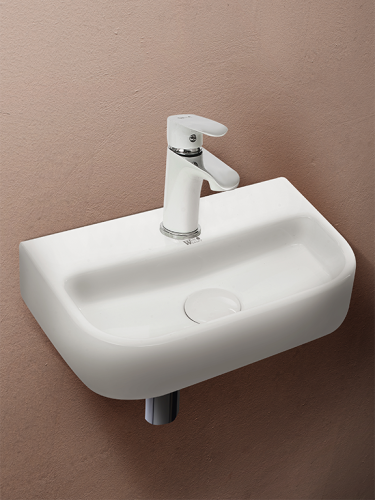 Раковина из санфаянса WeltWasser WW SK 10000003881 38х25 подвесная цвет белый глянцевый - фото 2