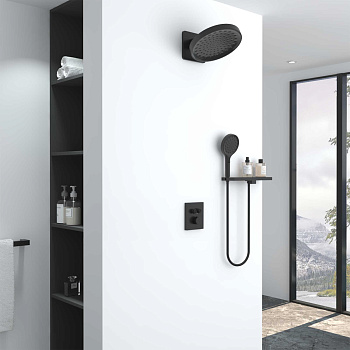 Душевая система Vincea Inspire VSFW-3I21MT3RMB встраиваемая в стену с термостатом