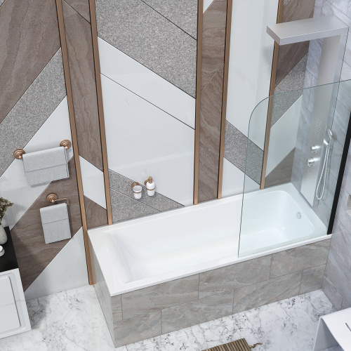 Ванна из литьевго мрамора Taliente Egoista EG2318070-1 180х70 пристенная прямоугольная - фото 4