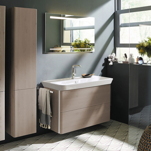 Тумба с раковиной Burgbad Iveo SFEN100F2834G0161C0001*1 100х49х72 подвесная цвет дуб фланелевый