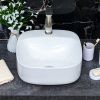 Раковина из сантехнического фарфора Melana 320306-805 40х40 накладная цвет белый 1 отверстие под смеситель