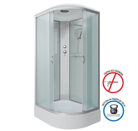 Душевая кабина Niagara Classic 333944L 130х90 асимметричная с крышей ориентация левая