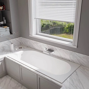 Ванна из искусственного камня Veconi STAMPO STM17070 170х70 пристенная прямоугольная без ножек