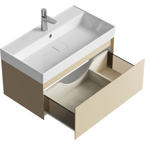 Тумба под раковину Aqwella Y GE01081MD 81х48х45 подвесная - фото 2