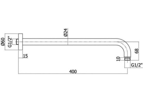 Держатель для верхнего душа Paffoni Master King ZSOF034HGSP золото - фото 2
