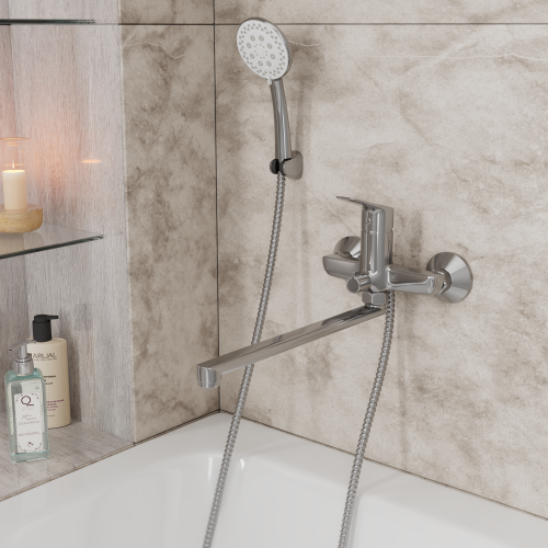 Смеситель для ванны Rush Samui SA0930-51 настенный хром - фото 3