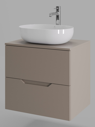 Тумба с раковиной Orange Line Li-60TuLMDF+B05-480W 61х46х70 - фото 2