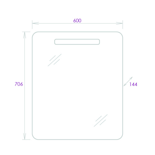 Зеркало-шкаф Onika Неаполь 206064 60х14х71 подвесной цвет белый - фото 3