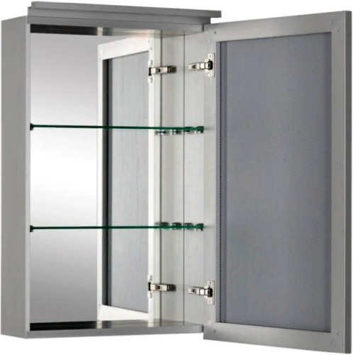 Зеркало-шкаф De Aqua Алюминиум 00261749 50х14х77 подвесной - фото 4