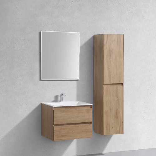 Тумба под раковину Vincea Luka VMC-2L600NO 59х48х47 подвесная цвет коричневый - фото 2