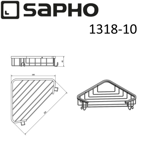Полка в ванную комнату Sapho DIAMOND 1318-10 - фото 2