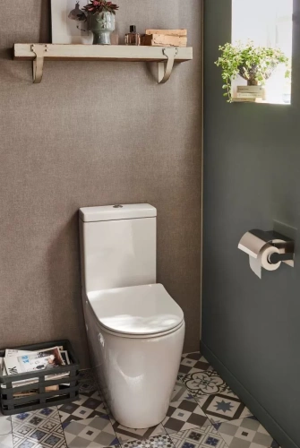 Чаша унитаза напольная Jacob Delafon Soprano UJAK102-0 цвет белый без бачка без сиденья безободковая каскадный смыв - фото 5