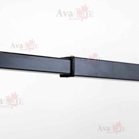 Душевая перегородка AvaCan MB110 110х200 стекло с рисунком профиль черный