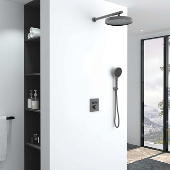 Душевая система Vincea Inspire VSFW-3I21MT2GM встраиваемая в стену с термостатом