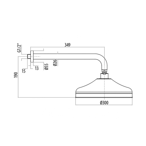 Верхний душ Gattoni Programma doccia SFPCL30D0 золото - фото 2