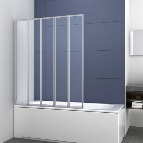 Душевая шторка на ванну Vincea VSB-32120CL 120х140 стекло прозрачное профиль хром глянцевый ориентация универсальная