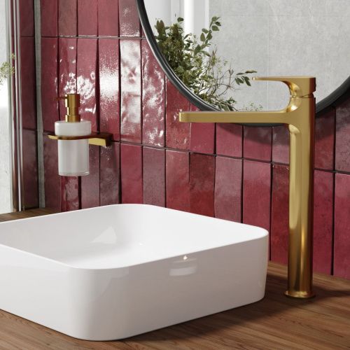 Смеситель для раковины Wasserkraft Havel 3600 3603H на столешницу золото - фото 2