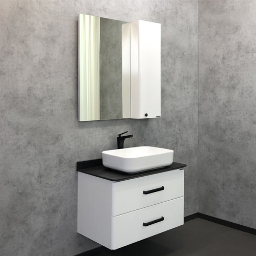 Тумба с раковиной Comforty Амстердам 00-00004668CF 75х50х65 подвесная цвет белый - фото 4