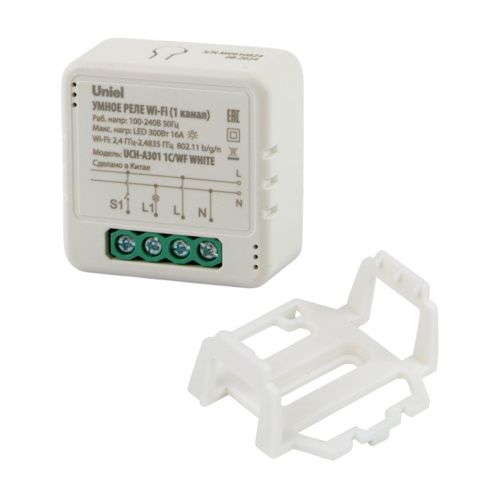 Умное реле Wi-Fi Uniel UCH-A301 1C/WF WHITE - фото 2