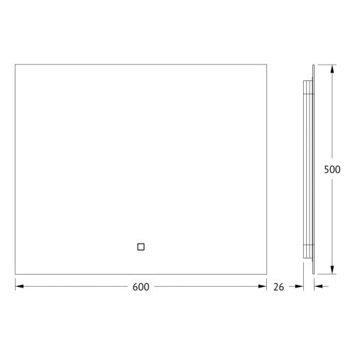 Зеркало в ванную Defesto GLOW DF 2503SH 60х50 - фото 2