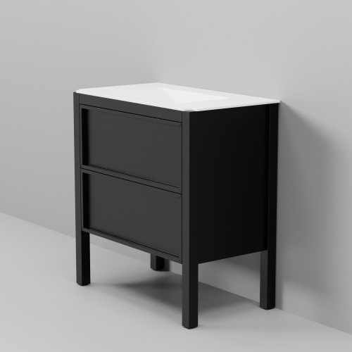 Тумба с раковиной Art Decco Elisa (Элиса) AES08F78S200 80x45x85 напольная цвет черный дуб - фото 3