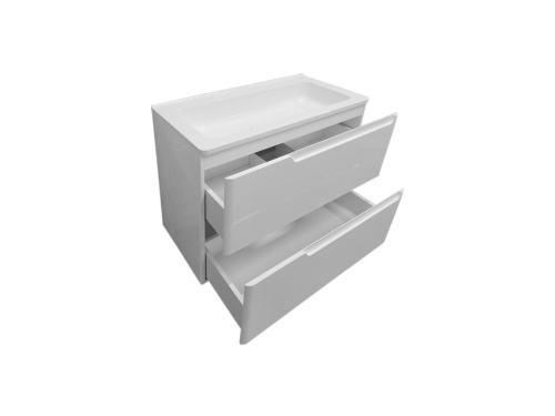 Тумба с раковиной Эстет Kare Luxe ФР-00007073 70х45х61 подвесная цвет белый - фото 3