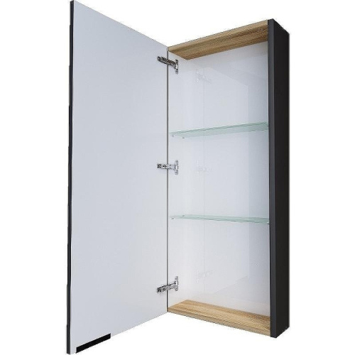 Шкаф-пенал 1MarKa Gaula У92553 40х15х90 подвесной цвет черный - фото 2