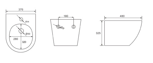 Биде CHARUS TORRE BIANCA BD700-141W подвесное - фото 4