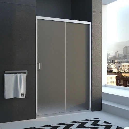 Душевая дверь Veconi Vianno VN46-180-02-19C1 180х185 стекло рифленое профиль хром глянцевый