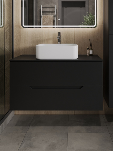 Тумба с раковиной Orange Line Li-100TubMDF+B02-460W 101х46х68 - фото 3