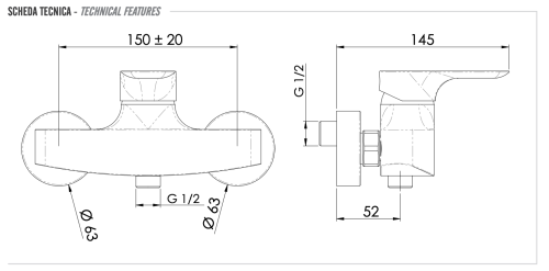 Смеситель для душа Remer Infinity I31 настенный хром - фото 2