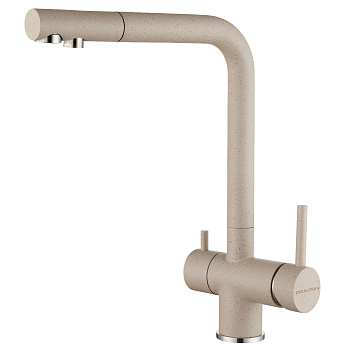 Смеситель для кухни Paulmark SKALEN Sk213020-302 на раковину песочный
