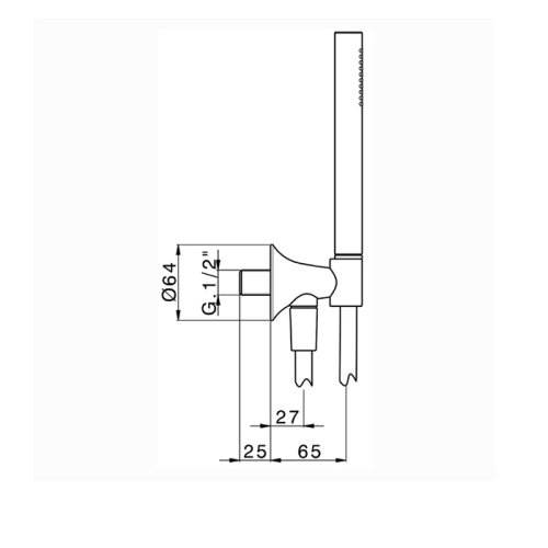 Душевой гарнитур Cisal Vita VI00303340 настенный  черный матовый - фото 2