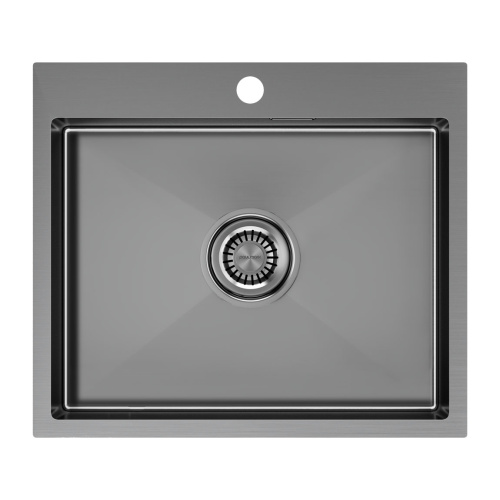 Кухонная мойка Paulmark VELTEN 59 PM805951-GM 59х51 цвет вороненая сталь
