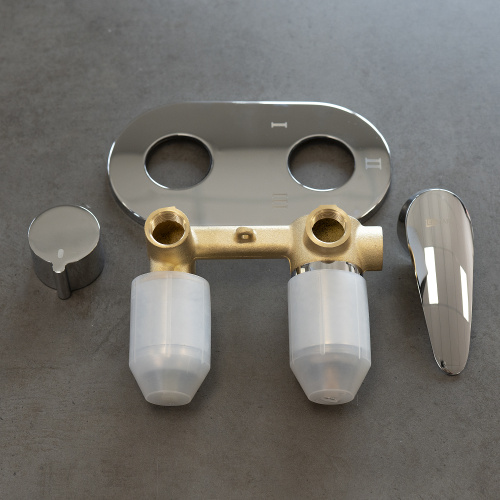 Смеситель для ванны и душа LeMark Linara LM0428C встраиваемый в стену хром - фото 4