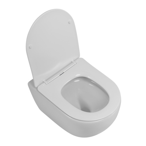 Чаша унитаза подвесная Cezares STREAM CZR-2426-TH-TOR/SC цвет белый без сиденья безободковая смыв торнадо - фото 2