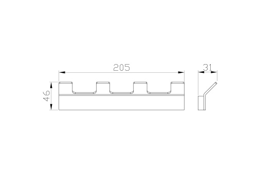 Вешалка с 4 крючками для ванной Wonzon & Woghand LOTTE WW-8345-BGM - фото 2